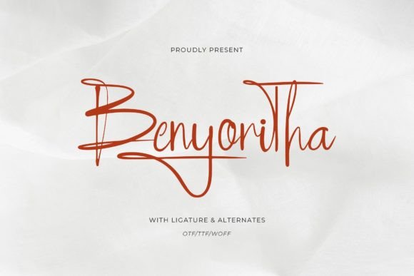 Benyoritha: A Handwritten Script for Editorial Elegance