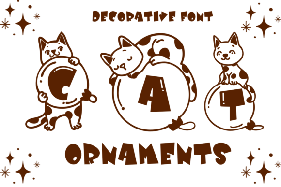 Cat Ornaments Font for Branding and Design