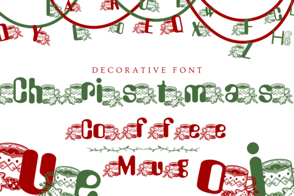Christmas Coffee Mug Font for Branding and Design