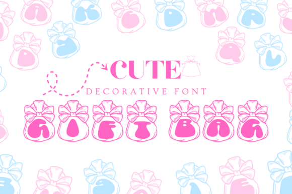 Cute Gift Bag Font for Branding and Design