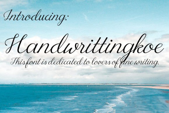 Handwrittingkoe: The Script Font That Elevates Your Digital Campaigns