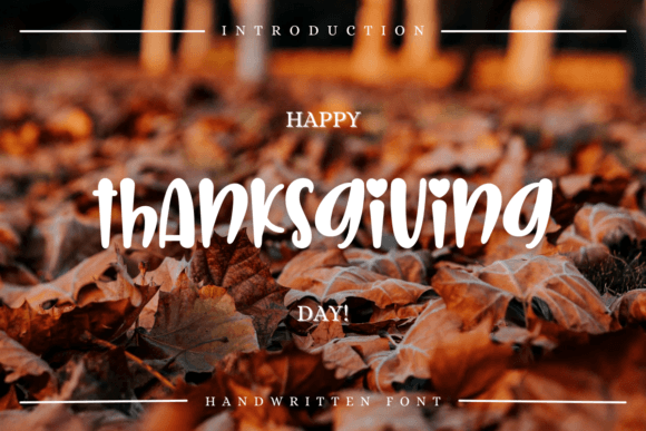 Happy Thanksgiving Day Font for Creative Crafters