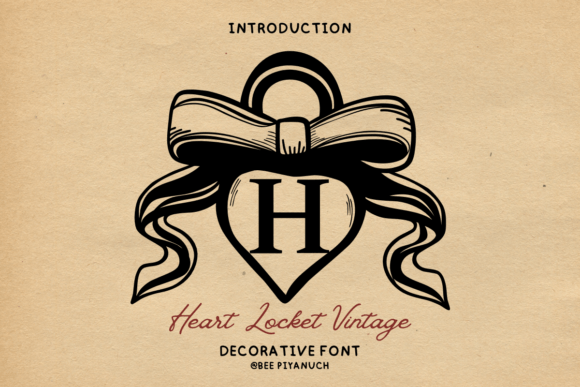 Heart Locket Vintage Font for Web Design