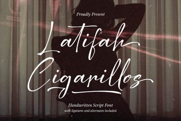 Latifah Cigarillos: A Script Font for Editorial Elegance