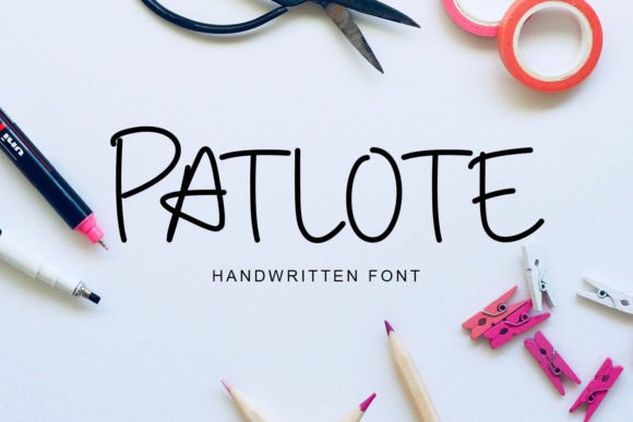 Patlote: A Handwritten Font for Creative Crafters