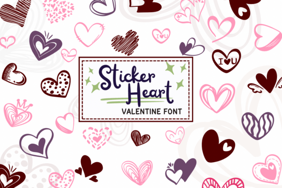 Sticker Heart Valentine Font for Eye-Catching Campaigns
