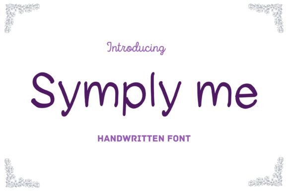 Symply Me: A Handwritten Font for Authentic Web Design
