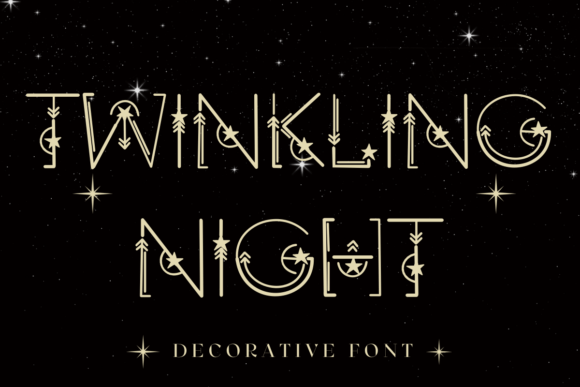 Twinkling Night Font for Professional Branding