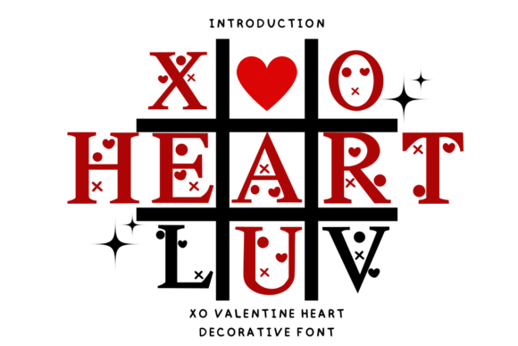 Xo Valentine Heart Font for Romantic Editorial Design